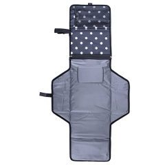 Black Friday Baby Portable Home Travel Outdoor Changer Mat Baby Portable Cambiador de pañales con cojín para la cabeza y bolsillos