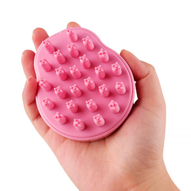 Soft Rubber Bristles Cat Dog Massage Brush Dog Bath Grooming Brush Scrubber