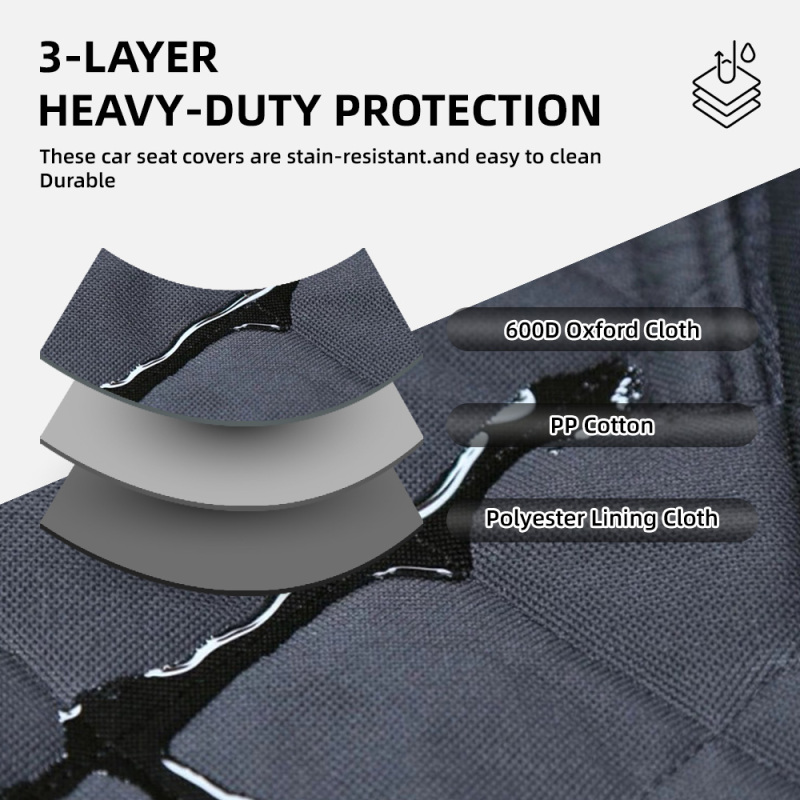 Wholesale Waterproof Seat Cover Hammock 600D Heavy Duty Scratch Proof Nonslip Durable Soft Back Seat Covers