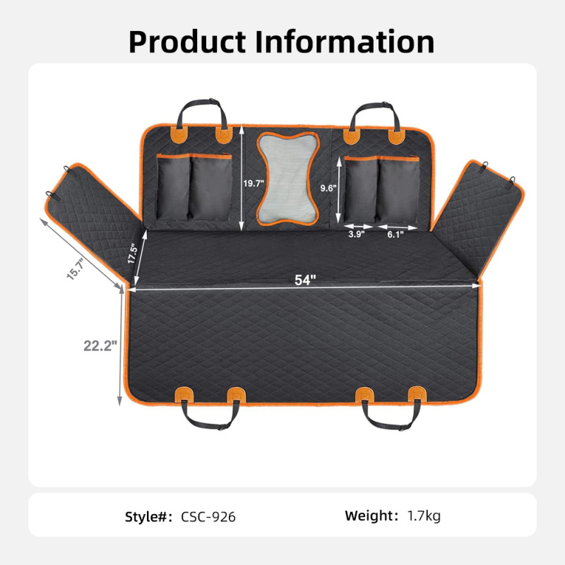 Wholesale Waterproof Scratch Prevent Antinslip Dog Car Hammock Car Seat Covers for Dogs