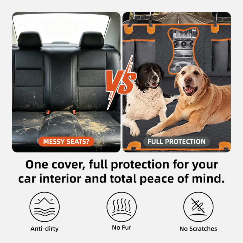 Wholesale Waterproof Scratch Prevent Antinslip Dog Car Hammock Car Seat Covers for Dogs