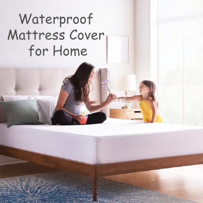 Custom Bedroom Mattress Protector bamboo Waterproof Mattress Cover