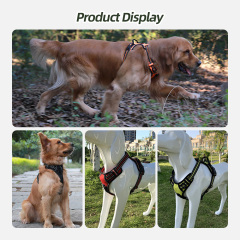 Wholesale Pet Supplies Adjustable Dog Harness with Reflective Stripes for Walking