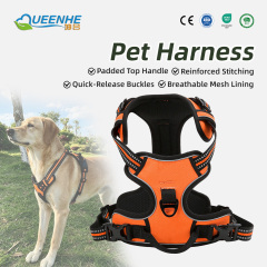 Wholesale Pet Supplies Adjustable Dog Harness with Reflective Stripes for Walking