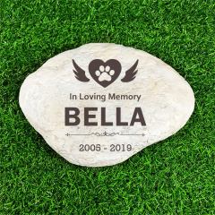 Piedra conmemorativa personalizada para mascotas, marcador de tumba para perros, lápida