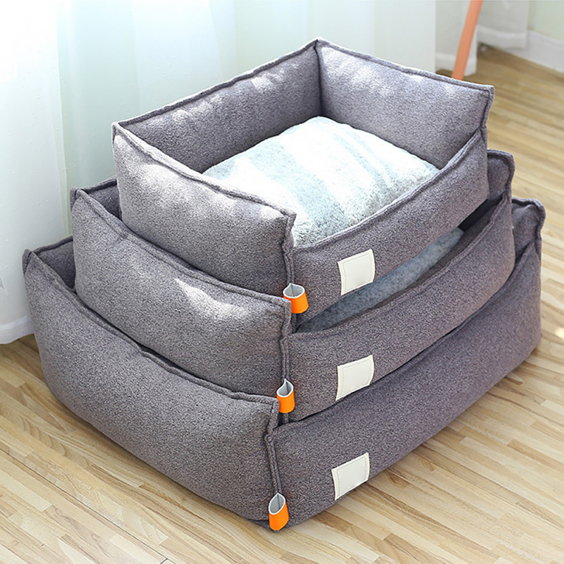Comfy Soft Breathable Couch Calming Dog Bed with Waterproof Non-Skid Bottom