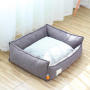 Comfy Soft Breathable Couch Calming Dog Bed with Waterproof Non-Skid Bottom