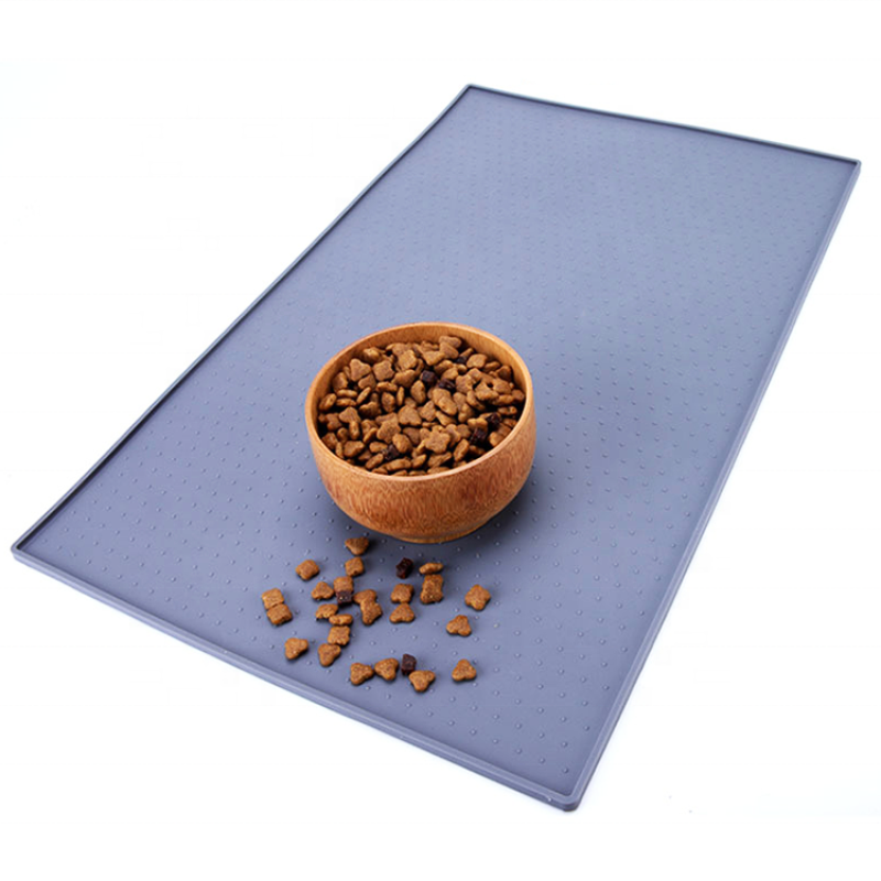 Reusable Pet Feeding Pad Easy Clean Dog Food Mat New Design Factory Wholesale Silicone Waterproof Pet Dog Cat Bowl Mats