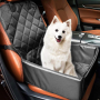 Dog Car Seat Cover Waterproof Covers Fold Down Flaps for Full Front Coverage or Small Basket Hammock