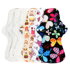 Almohadillas menstruales lavables para el período, almohadillas sanitarias reutilizables, almohadillas para incontinencia de panty liners con capas de absorción de bambú