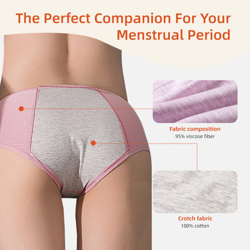 Culottes menstruelles Aidingcare pour femmes, couche absorbante, anti-fuites