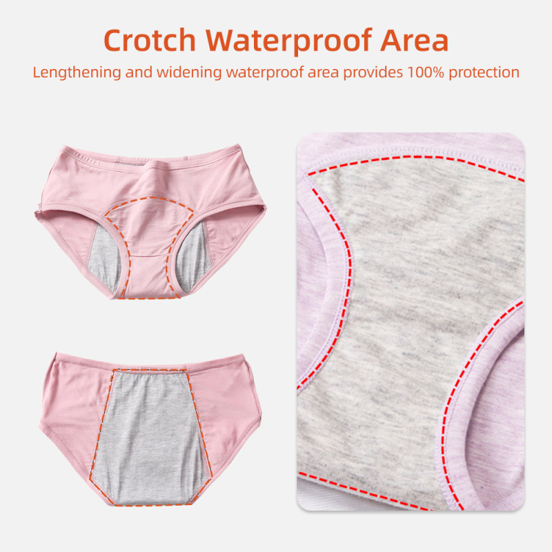 Culottes menstruelles Aidingcare pour femmes, couche absorbante, anti-fuites
