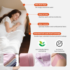 Culottes menstruelles Aidingcare pour femmes, couche absorbante, anti-fuites