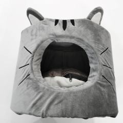Pet House Cave Bed for Small Medium Cat Puppies Bed with Removable Cushion