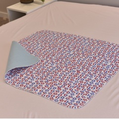 Venta al por mayor, almohadilla de cama reutilizable para incontinencia, absorción de agua, 80*90cm, almohadilla interior lavable personalizada