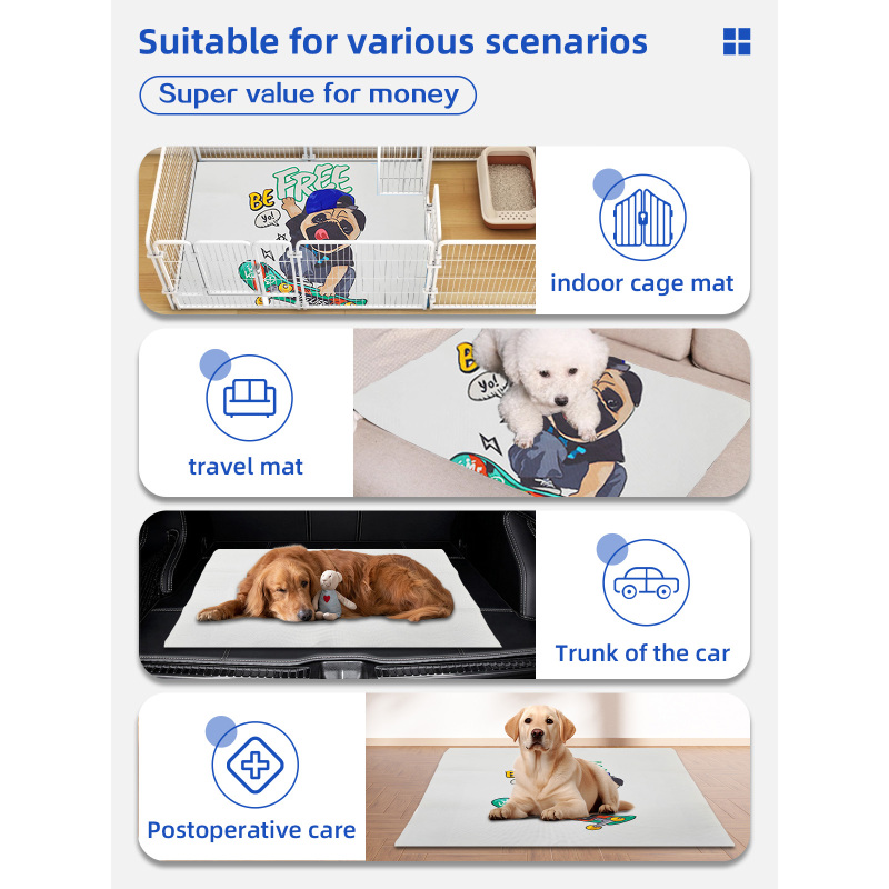 Wholesale Super Absorbent Waterproof Dog Pads Leak Proof Odor Control Pet Supplies Training Pads