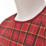 Red Lattice Pattern  Waterproof Backing Mealtime Clothing Protector Adult Bibs AB-236-B