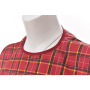 Red Lattice Pattern  Waterproof Backing Mealtime Clothing Protector Adult Bibs AB-236-B