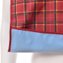 Red Lattice Pattern  Waterproof Backing Mealtime Clothing Protector Adult Bibs AB-236-B