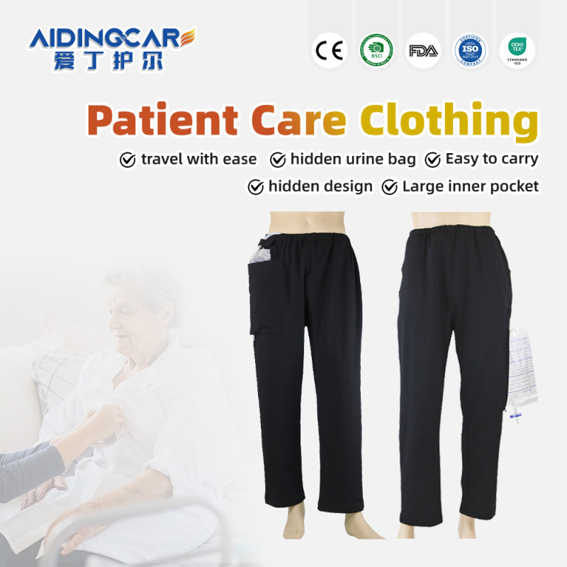 Wholesale Inside Single Pocket Long Fistula Pants Patient Pant Elderly Patient Care Clothes Suit for Fracture Bedridden Patients