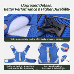 Wholesale Pet Supply Reflective Dog Harnesses Adjustable Breathable Sport Harness with Handle