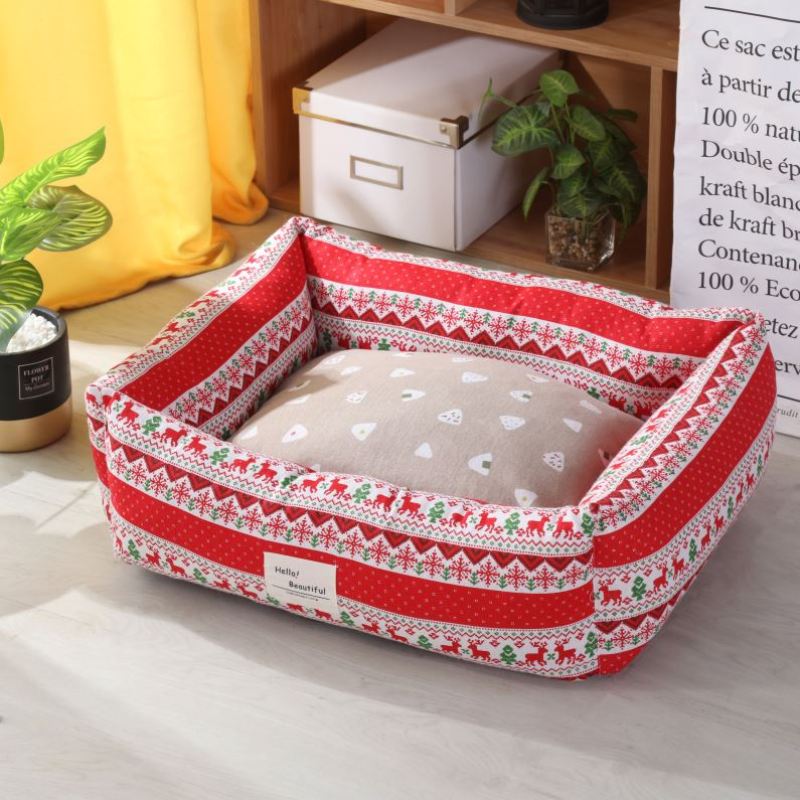Funny Pet Beds Dog Luxury Linen Sleep Pet Beds & Accessories Solid Custom Design Accepted Can Custom Small Animals