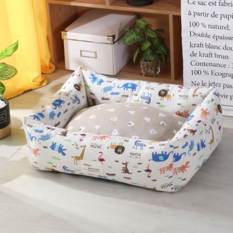 Funny Pet Beds Dog Luxury Linen Sleep Pet Beds & Accessories Solid Custom Design Accepted Can Custom Small Animals