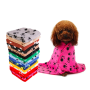 Pets Favorite Good Selling High Quality Print Double Side Fleece Blanket Breathable Super Soft Cute Bone Print Pet Blanket