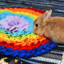Pet Interactive Mat Nosework Feeding Mat  Treat Dispenser Natural Foraging Mat for Small Large Dogs Cats Rabbits