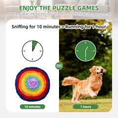 Pet Interactive Mat Nosework Feeding Mat Treat Dispenser Natural Foraging Mat for Small Large Dogs Cats Rabbits