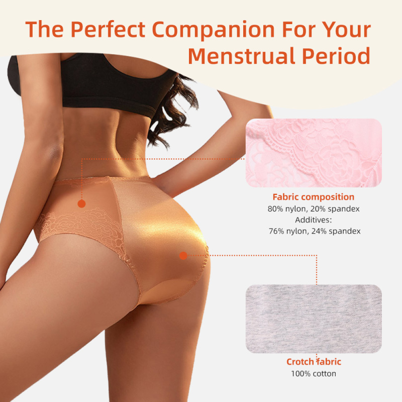 Ropa interior reutilizable Aidingcare para la menstruación, bragas menstruales de ajuste cómodo para mujer