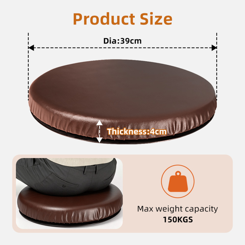 Wholesale Swivel Seat Cushion 360 Degree Rotating PU Faux Leather Removable Washable for Elderly and Pregnant Women