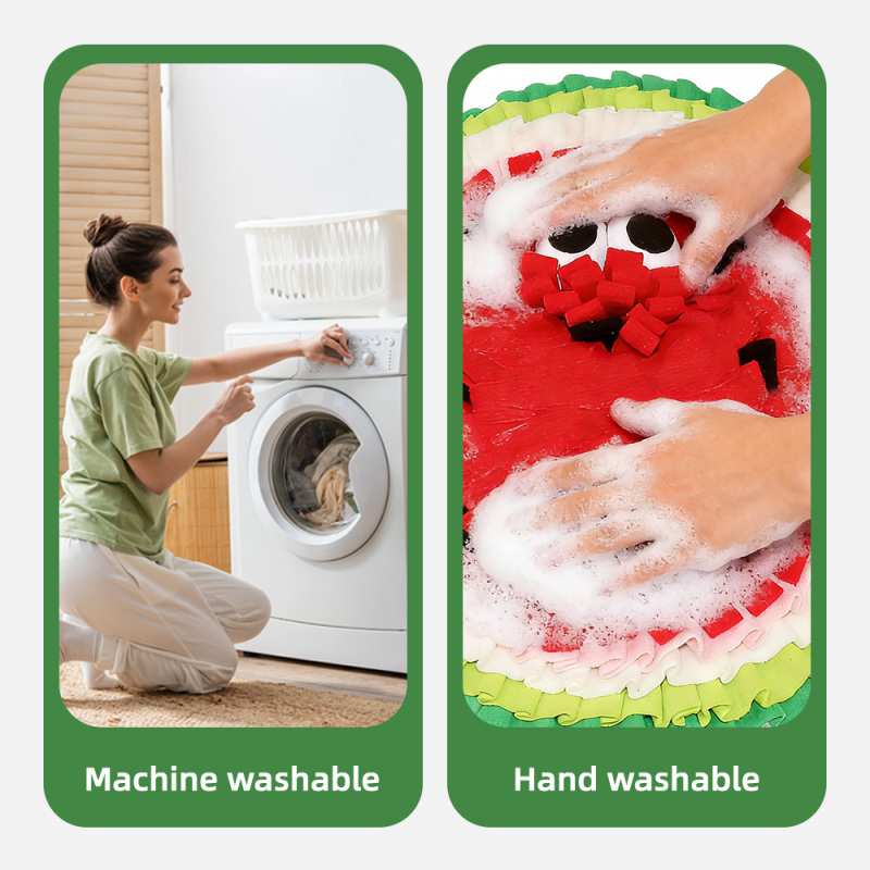 Wholesale Pet Product Dog Snuffle Mat Watermelon Shape Food Hiding Dog Mat Interactive Snuffle Mat