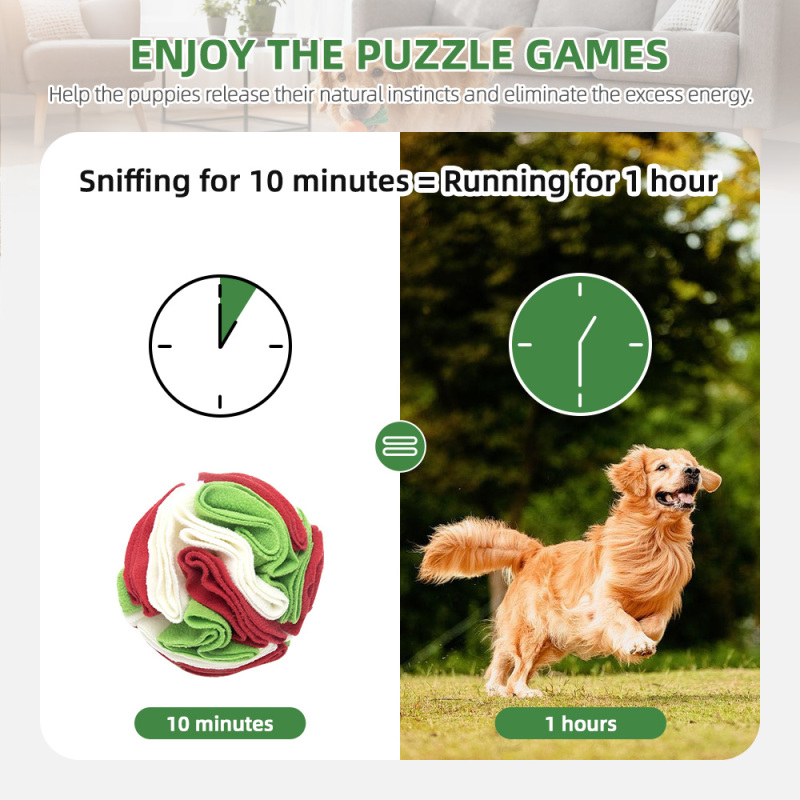 Wholesale Luxury Striped Dog Snuffle Toys Durable Interactive Puzzle for Training Foraging Skills Soft Fall Season Pet Product