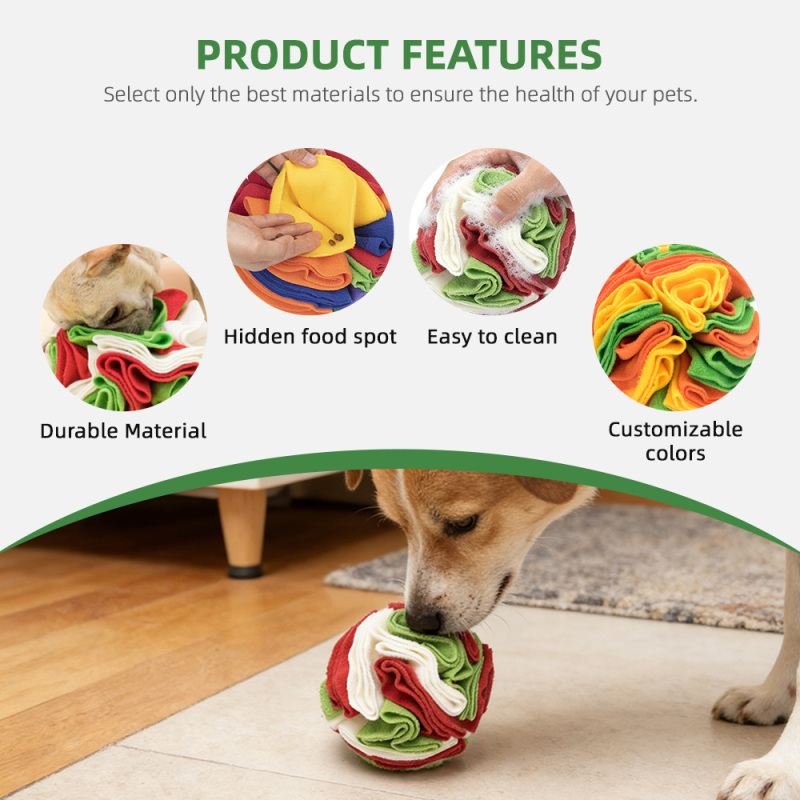 Wholesale Luxury Striped Dog Snuffle Toys Durable Interactive Puzzle for Training Foraging Skills Soft Fall Season Pet Product
