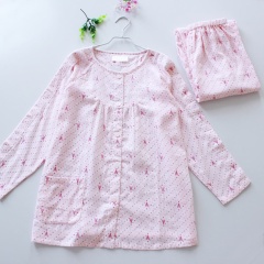 Großhandel für orthopädische Patientenbekleidung, postoperative Pflegeanzüge aus Baumwolle, pflegeleichte Kleidung mit Spaltfunktion, Damen-Krankenhauskleidung