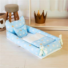 Crown molding 100% Soft Cotton Breathable Hypoallergenic Newborn Baby Sleeping Nest Bed Portable Crib for Bedroom/Travel
