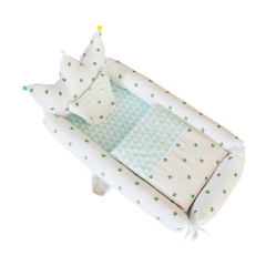 Moldura de corona 100% algodón suave transpirable hipoalergénico bebé recién nacido cama nido para dormir cuna portátil para dormitorio/viaje