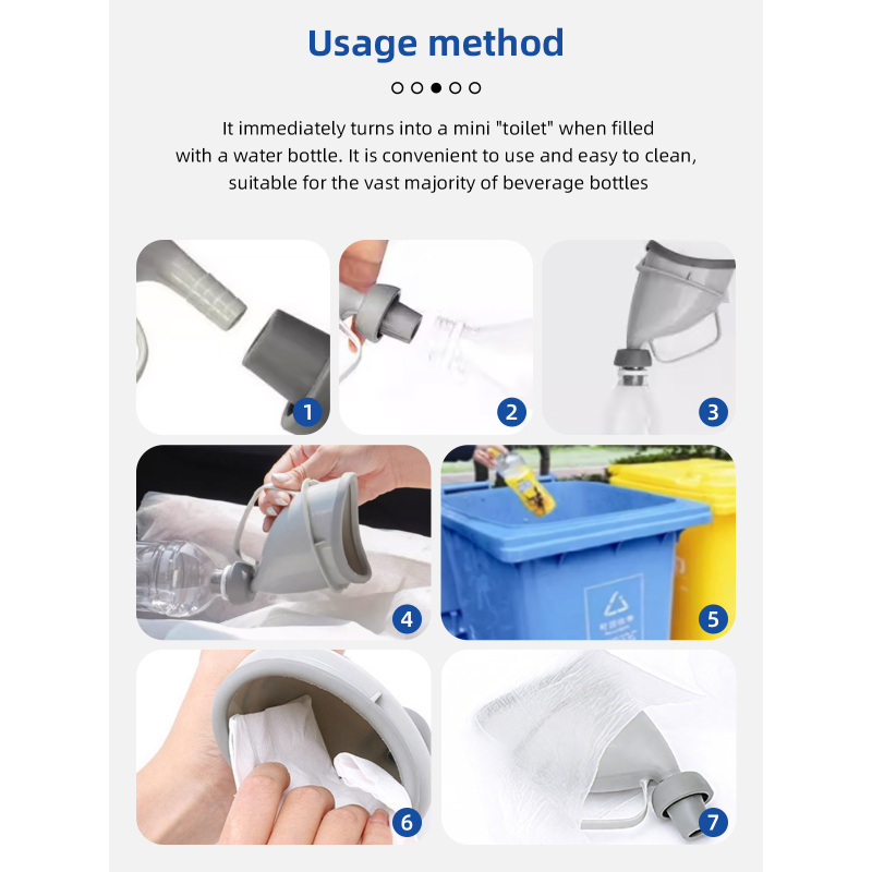 Urinoir médical de chevet Aidingcare pour homme, en plastique écologique, avec poignée, pour usage hospitalier