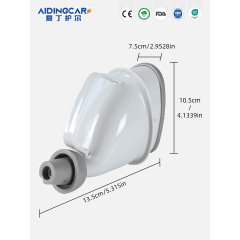 Urinoir médical de chevet Aidingcare pour homme, en plastique écologique, avec poignée, pour usage hospitalier