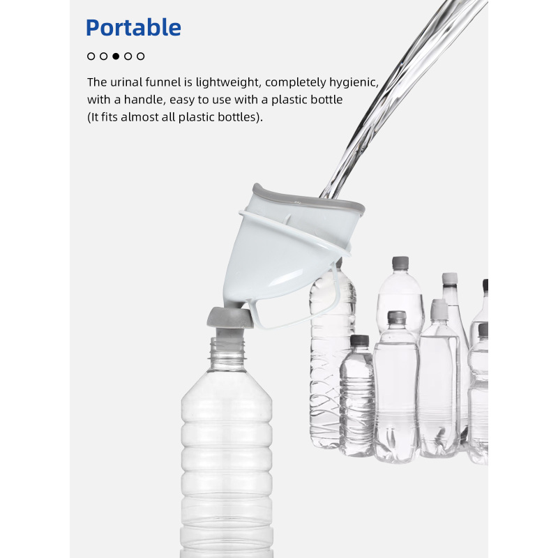 Urinoir médical de chevet Aidingcare pour homme, en plastique écologique, avec poignée, pour usage hospitalier