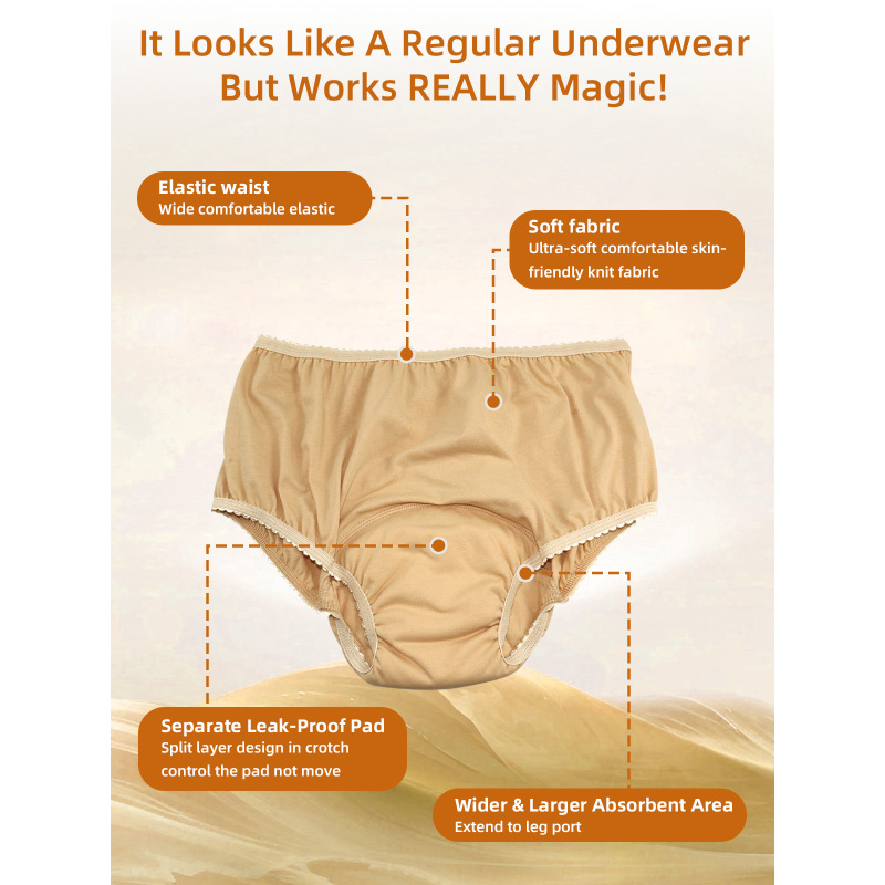 Breathable High Absorbency Incontinence Underwear by Aidingcare Eco-Friendly for Incontinence Use
