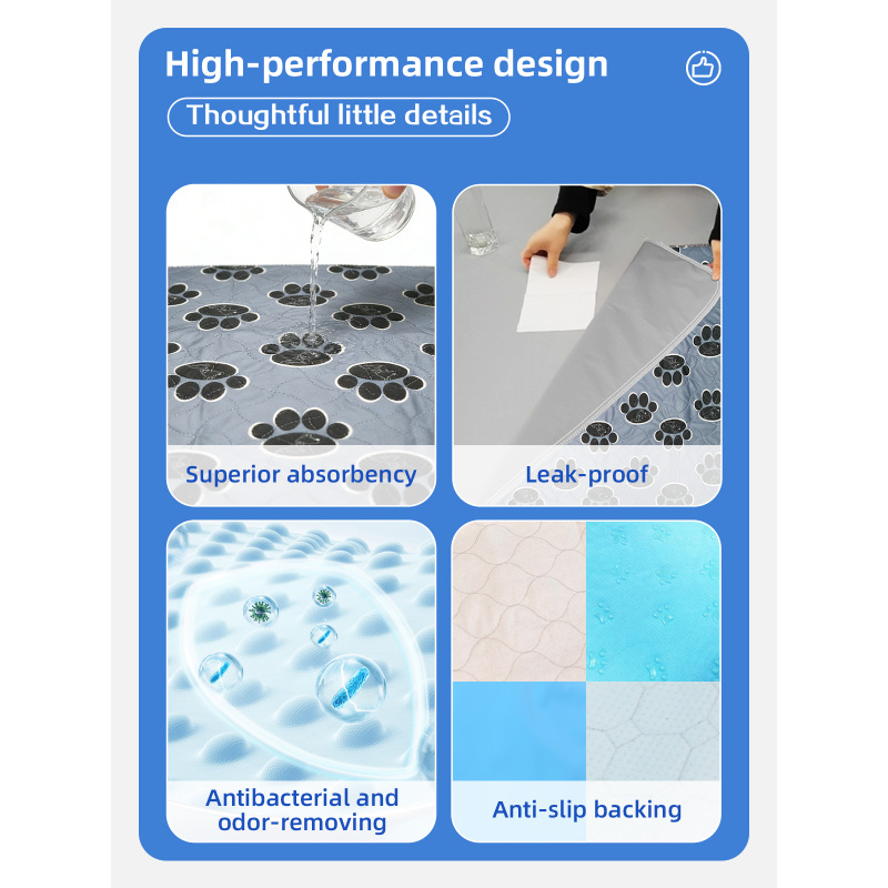Wholesale Washable Reusable Waterproof Dog Training Pads Extra Large Puppy Cage Bedding