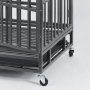 Wholesale Pet Supplies Foldable Metal Material Dog Cage High Quality 48 Inch Stackable Transport Dog Kennel Cage With Wheel