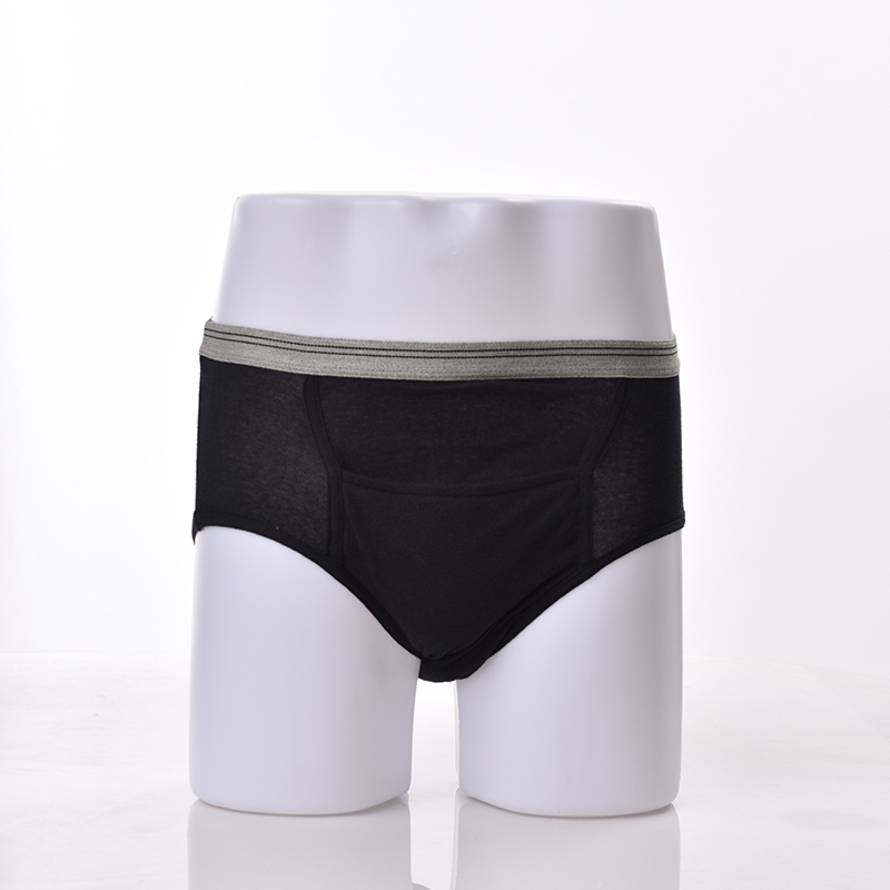 Wholesale 100%cotton Men's Washable Incontinence Underwear Protective Briefs
