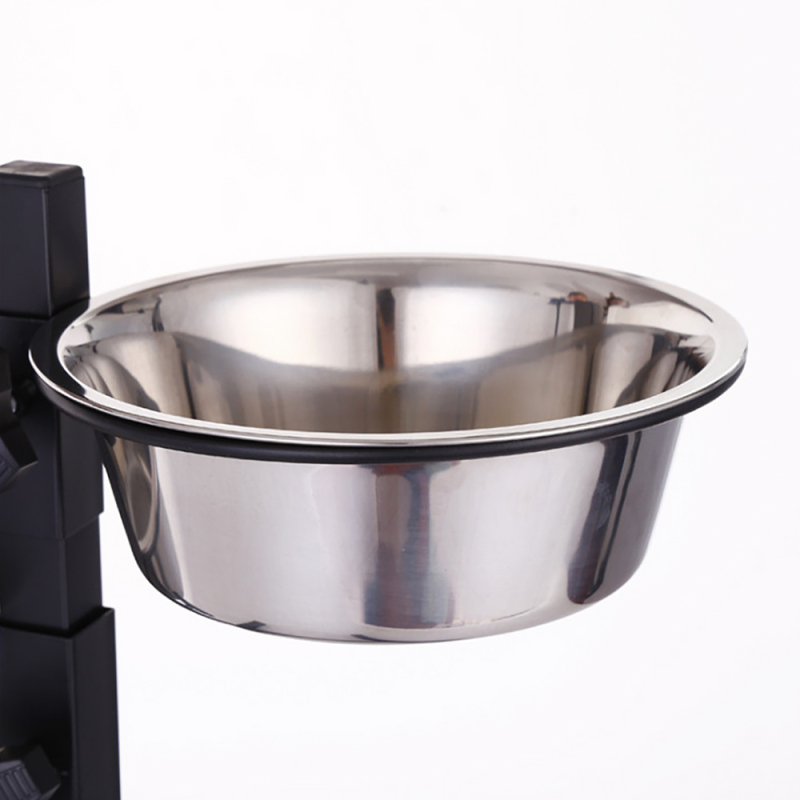 New Upgrade Pet Dog Bowls Dishes Elevated Pet Bowl Stand Pet Bowls & Feeders Eat Food Elevated Double Stainless Steel with Iron