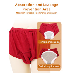 Wholesale Women's Mid-Rise High-Waist Leak-Proof Incontinence Panties Waterproof PUL Layer Knitted Bikini Style Solid Breathable