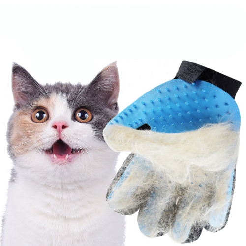 Silicone Hair Removal Pet Massage Glove Gentle Deshedding Brush Pet Grooming Gloves for Cat & Dog