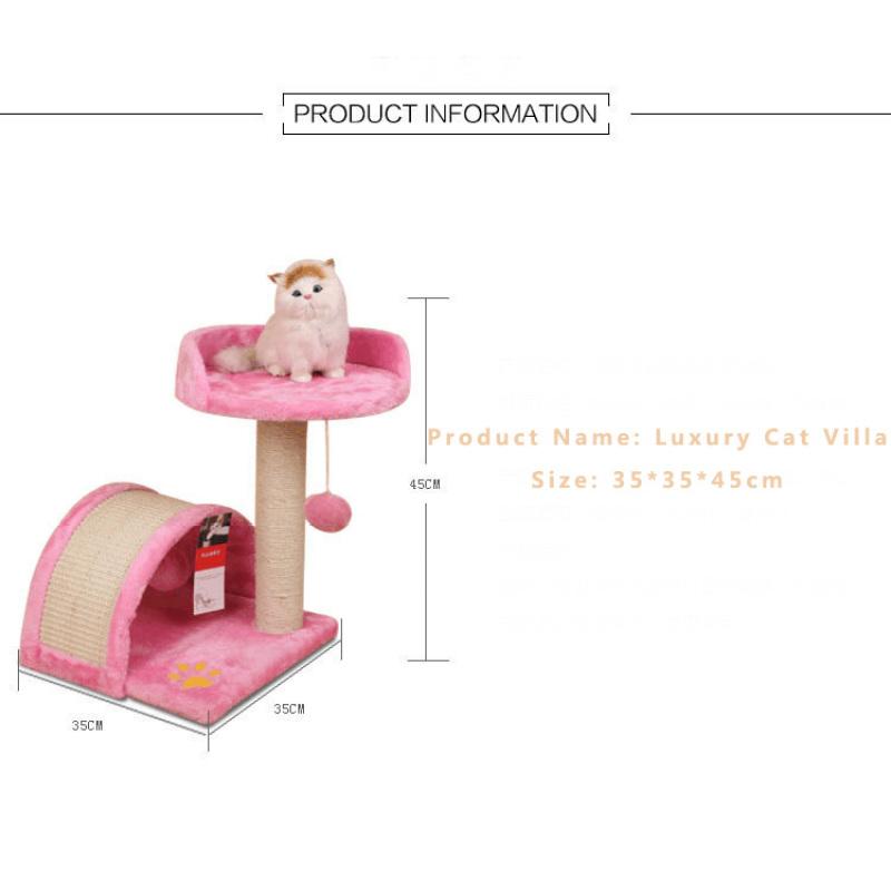 Manufacturer Wooden Cat Scratcher Tower Cat Tree House