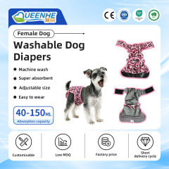Wholesale Reusable Washable Cloth Dog Diapers with Heavy Absorbency and Strong Flexible Buckles Polyester Material